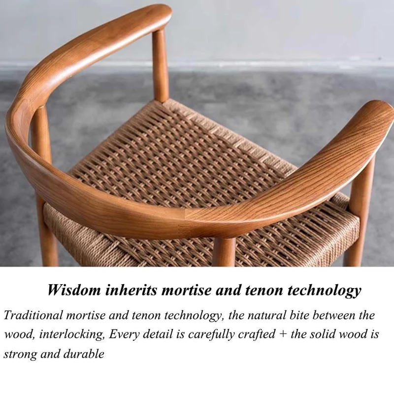 Chaise Décontractée Vintage, Chaises Modernes Du Milieu Du Siècle Pour Salle À Manger Chaise Rattan Des Fauteuils En Bois Massif Salle D'étude, Chaise De Loisirs Des Clubs De Bureau ( Couleur : Wood-B