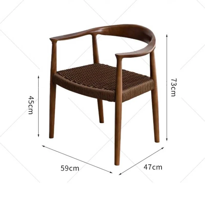 Chaise Décontractée Vintage, Chaises Modernes Du Milieu Du Siècle Pour Salle À Manger Chaise Rattan Des Fauteuils En Bois Massif Salle D'étude, Chaise De Loisirs Des Clubs De Bureau ( Couleur : Wood-B