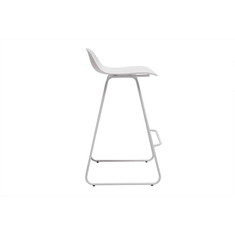 Miliboo Tabourets de Bar Design Blancs H65 cm (Lot de 2) Ella