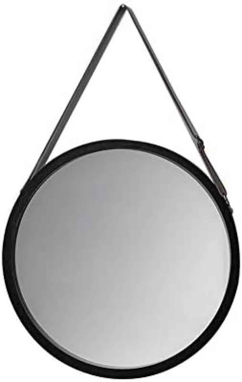 Daoyuan Miroir Mural Miroir de Salle de Bain Rond décoratif Suspendu Miroir Noir élégant et élégant Miroir de Maquillage Nordique