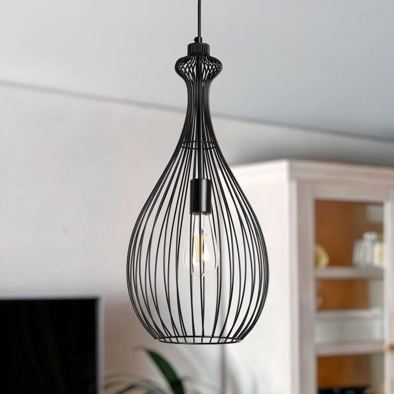 LEDKIA LIGHTING Suspension Métal Penny Noir