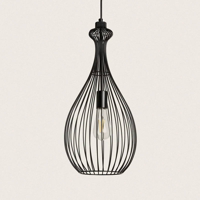 LEDKIA LIGHTING Suspension Métal Penny Noir