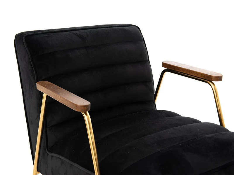 Amadeus - Fauteuil Hutch Velours Noir