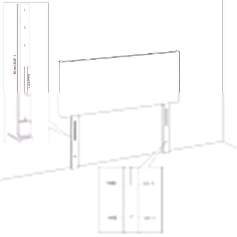 INLIFE Tête de lit avec Oreilles Taupe 147x23x118/128 cm TissuMeubles,Lits & Accessoires,Têtes et Pieds de lit-44.99 lb-Taupe-56926