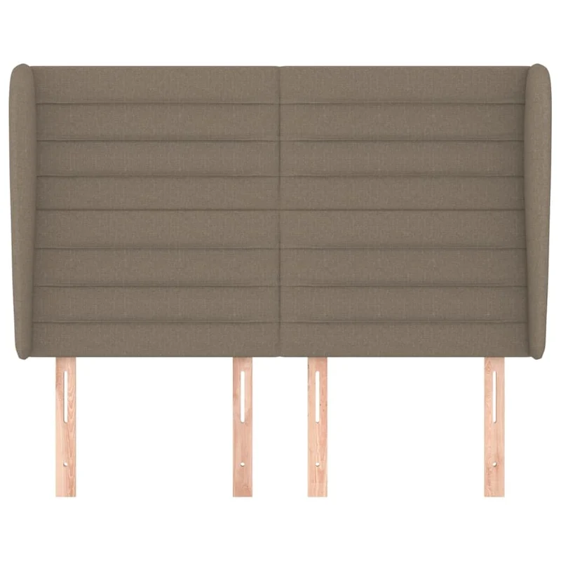 INLIFE Tête de lit avec Oreilles Taupe 147x23x118/128 cm TissuMeubles,Lits & Accessoires,Têtes et Pieds de lit-44.99 lb-Taupe-56926