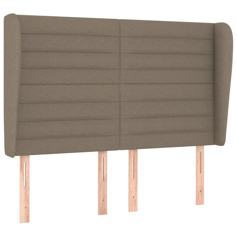 INLIFE Tête de lit avec Oreilles Taupe 147x23x118/128 cm TissuMeubles,Lits & Accessoires,Têtes et Pieds de lit-44.99 lb-Taupe-56926