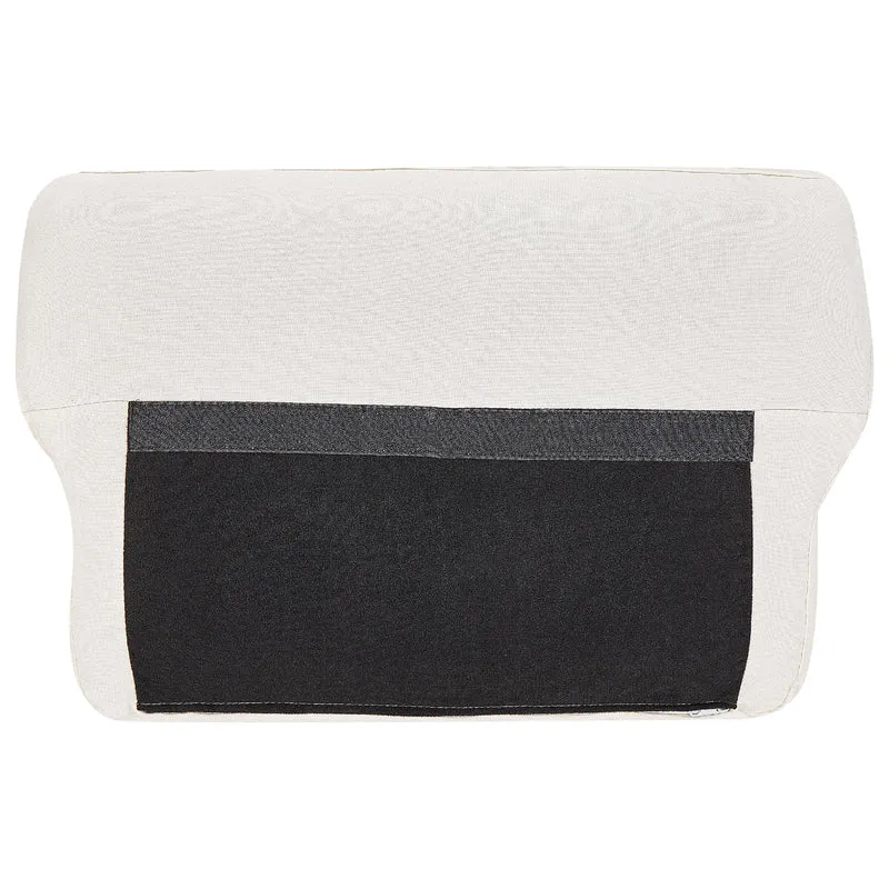 Fauteuil en Tissu Rembourré Blanc et Pieds en Métal Noir Salon Rétro Vietas