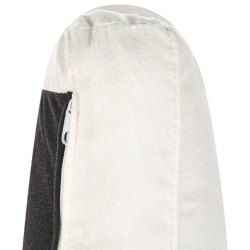 Fauteuil en Tissu Rembourré Blanc et Pieds en Métal Noir Salon Rétro Vietas