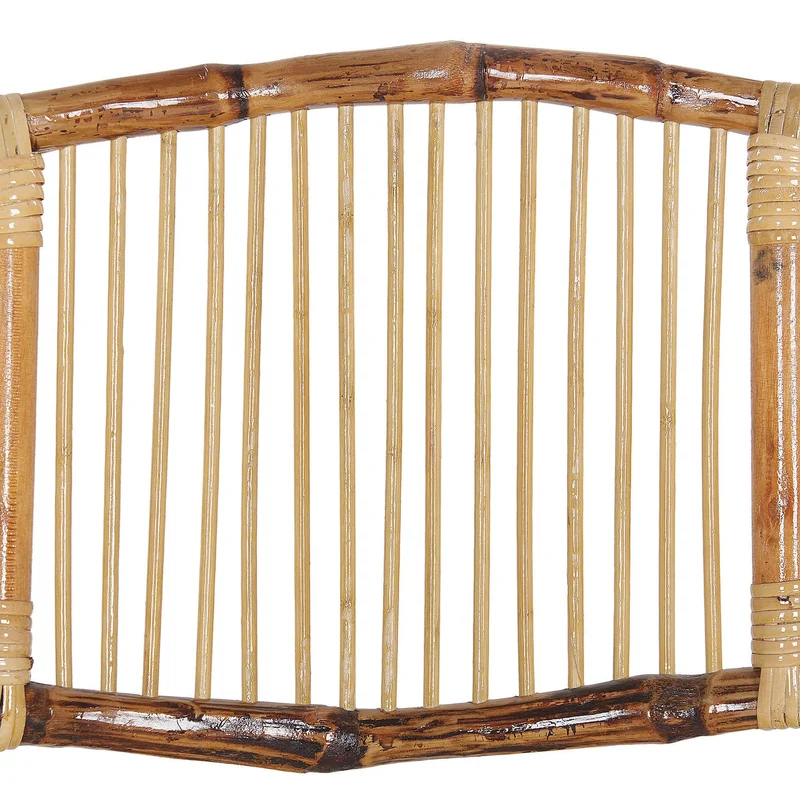Lot de 4 Chaises de Salle à Manger Pliantes en Bambou Naturel et Rotin Parfaites pour Salon ou Cuisine au Style Boho Rustique et Colonial Beliani