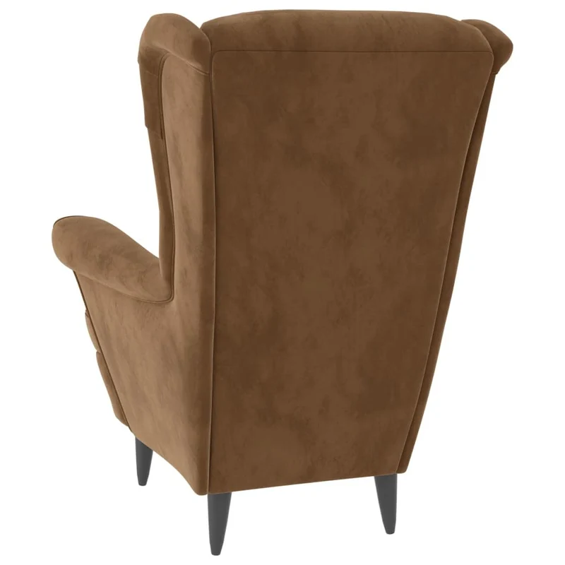 INLIFE Fauteuil marron velours 4067