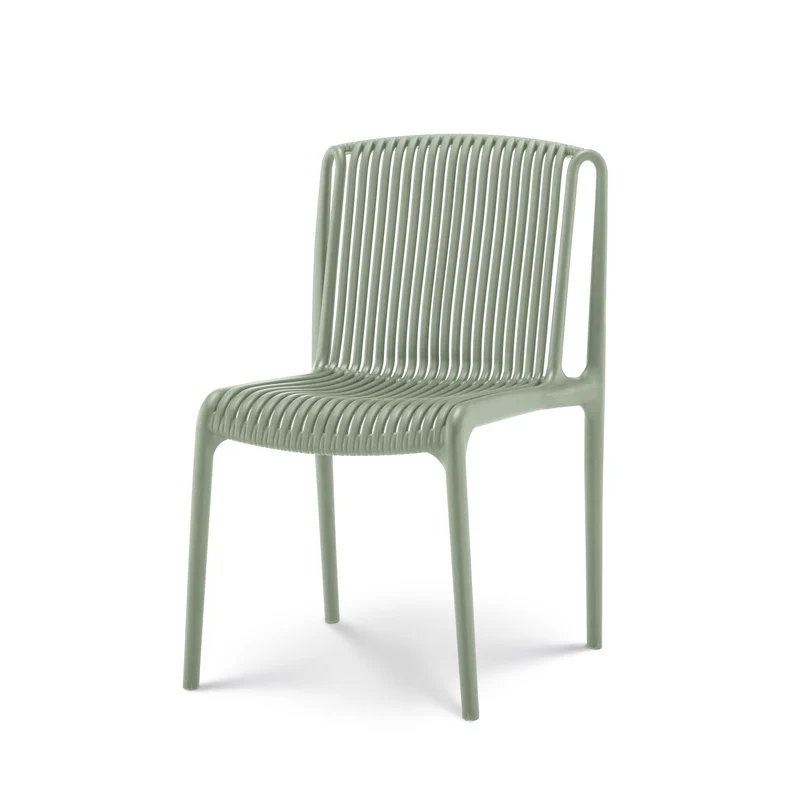 Kosmi Lot de 4 chaises de Jardin ou Terrasse Vertes en Résine Polypropylène