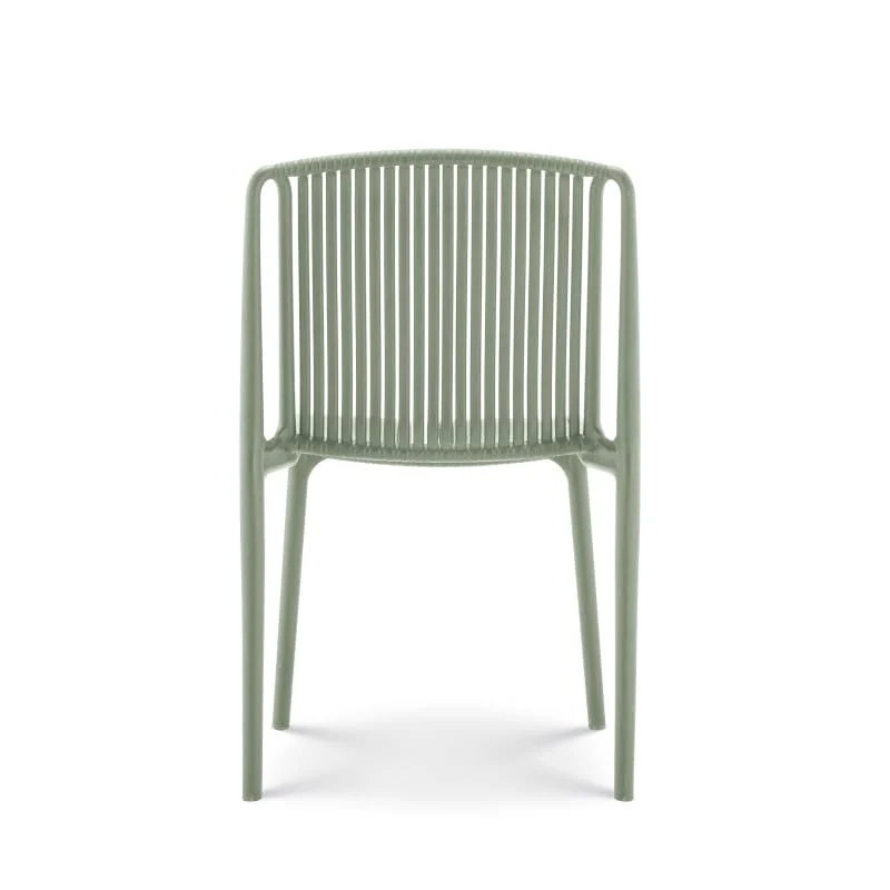 Kosmi Lot de 4 chaises de Jardin ou Terrasse Vertes en Résine Polypropylène