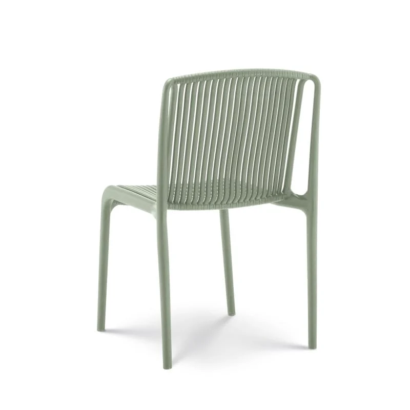Kosmi Lot de 4 chaises de Jardin ou Terrasse Vertes en Résine Polypropylène