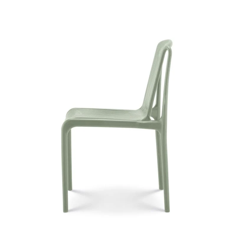 Kosmi Lot de 4 chaises de Jardin ou Terrasse Vertes en Résine Polypropylène