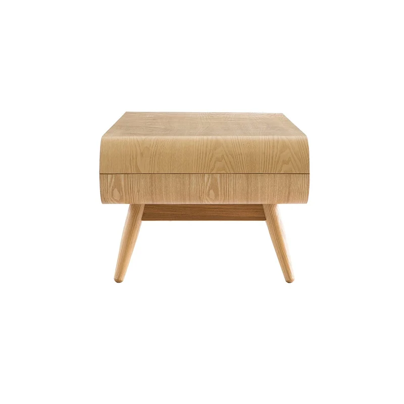 Miliboo Table Basse rectangulaire avec rangements scandinave Bois Clair L120 cm BALTIK