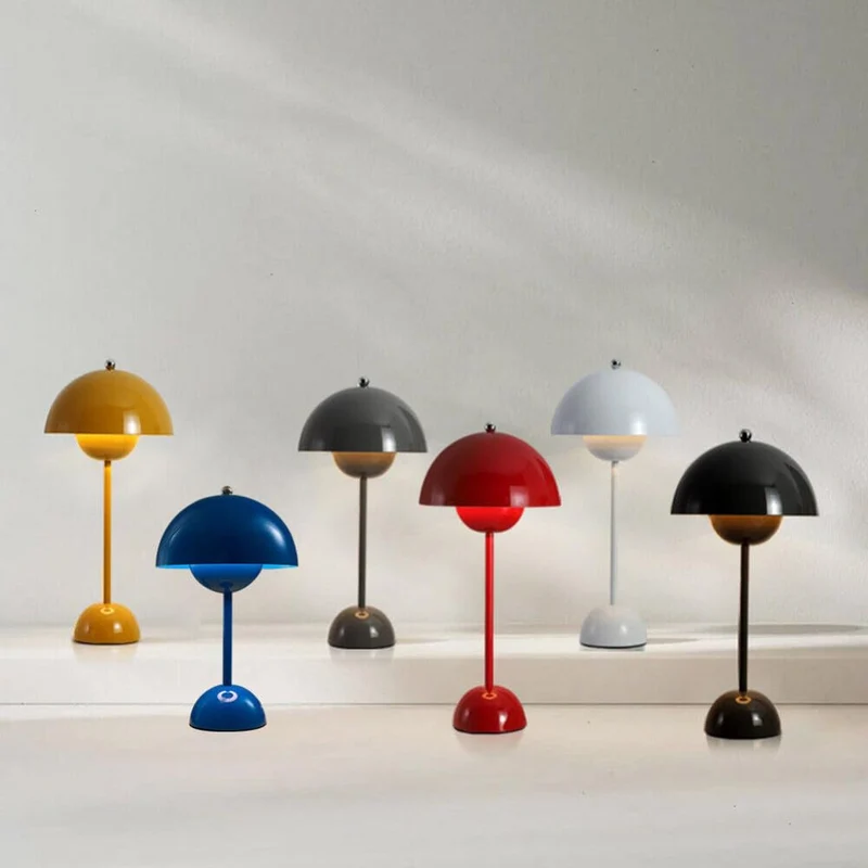 anso Lampe de bureau sans fil à LED tactile USB à intensité variable pour chambre à coucher (bleu)