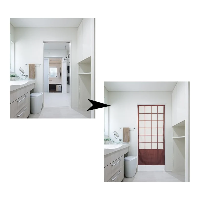 next.design Noren Rideau de Porte Japonais Long Shoji