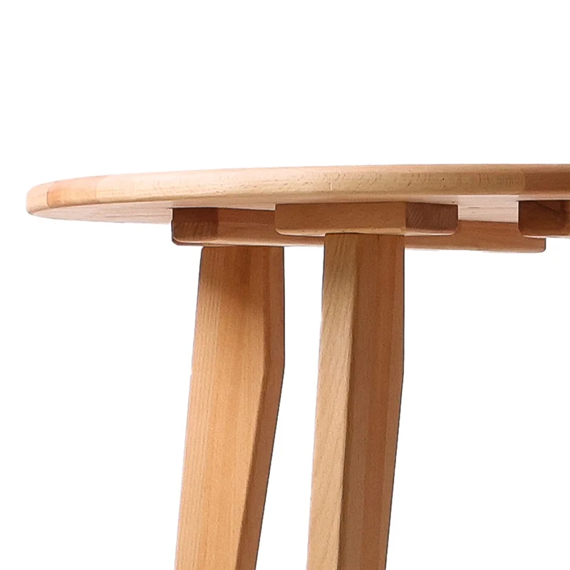 Krok Wood Table Basse Ronde Dresden en Bois de hêtre Massif (60 x 60 x 46 cm)