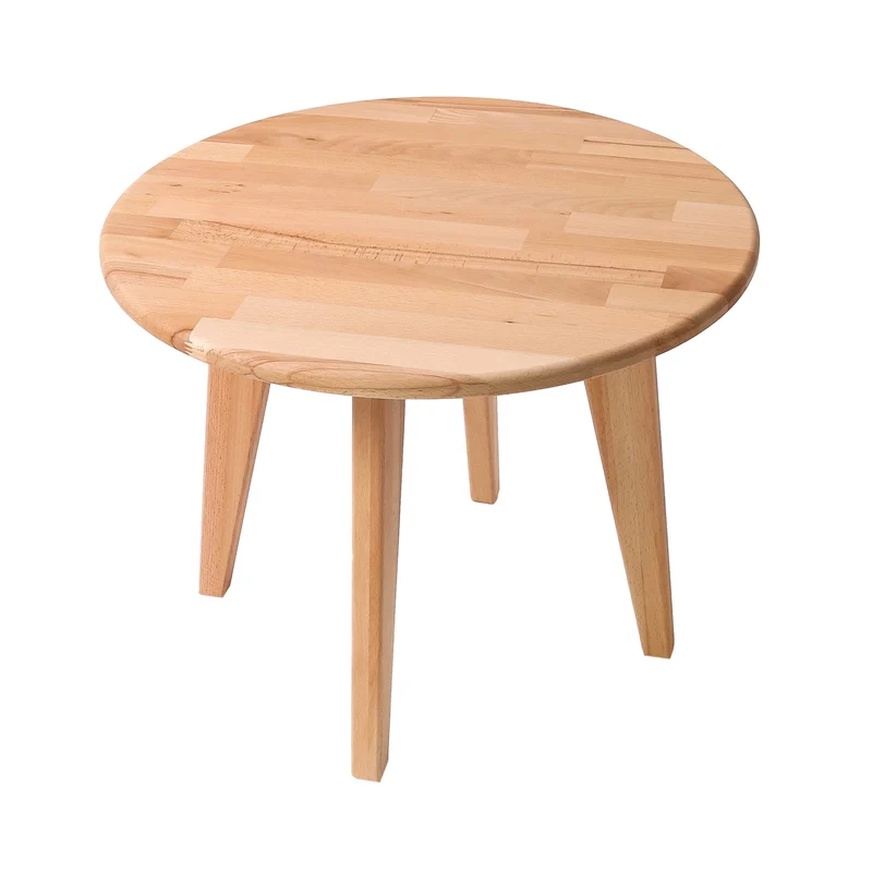 Krok Wood Table Basse Ronde Dresden en Bois de hêtre Massif (60 x 60 x 46 cm)