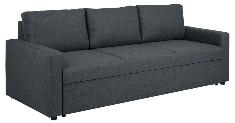 AC Design Furniture Richard 3 Places, Tissu, Gris foncé, H: 84 x B: 219 x T: 86 cm