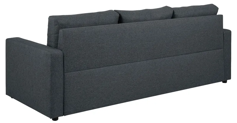 AC Design Furniture Richard 3 Places, Tissu, Gris foncé, H: 84 x B: 219 x T: 86 cm