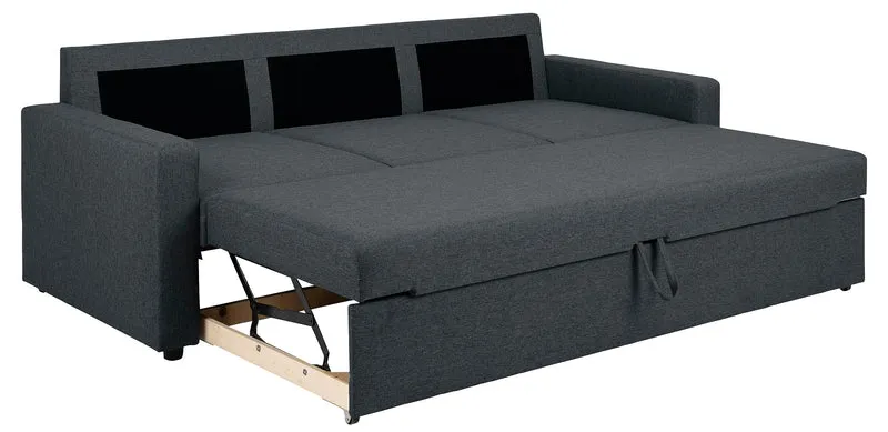 AC Design Furniture Richard 3 Places, Tissu, Gris foncé, H: 84 x B: 219 x T: 86 cm