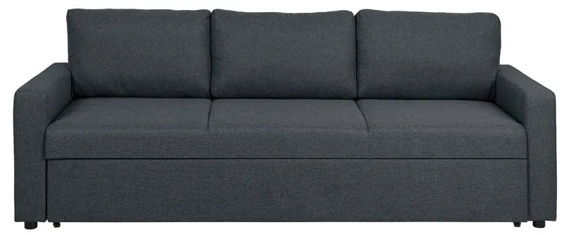 AC Design Furniture Richard 3 Places, Tissu, Gris foncé, H: 84 x B: 219 x T: 86 cm