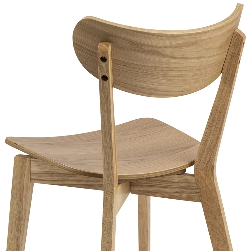 AC Design Furniture Roxanne Chaise de Salle à Manger, Bois, chêne, H: 79,5 x B: 45 x T: 55 cm, Beige