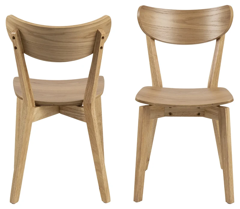 AC Design Furniture Roxanne Chaise de Salle à Manger, Bois, chêne, H: 79,5 x B: 45 x T: 55 cm, Beige