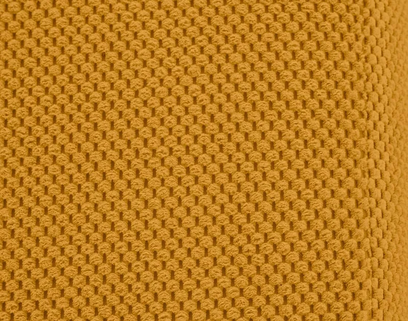 Lisa Design - Charles - canapé Droit 4 Places avec Double méridienne - Assise Profonde - en Velours texturé, Jaune