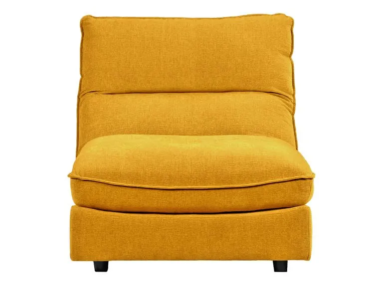 Belhome Chauffeuse en Tissu Doux rembourré pour canapé modulable - KOK - Jaune