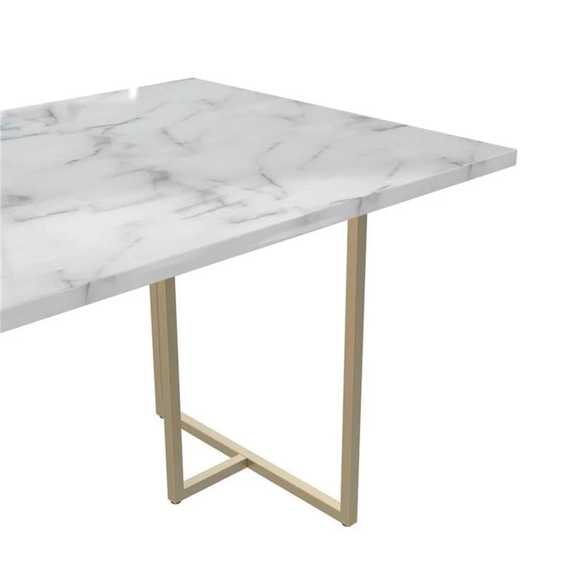 CosmoLiving by Cosmopolitan Table à manger Astor, 64" x 36" x 30", blanc