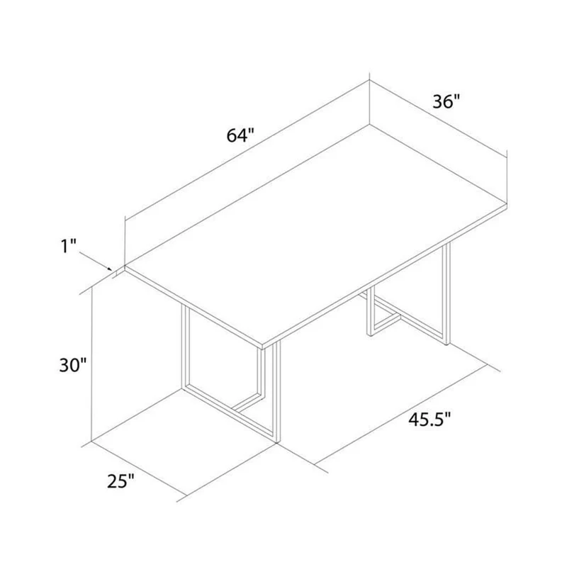 CosmoLiving by Cosmopolitan Table à manger Astor, 64" x 36" x 30", blanc