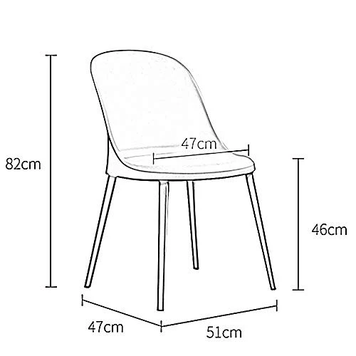 WHOJA Chaises de Cuisine Chaise de maison Convient pour une utilisation intérieure et extérieure Chaise en plastique Pour le salon de bureau Utilisez une chaise de patio ou un siège pour contract Chai