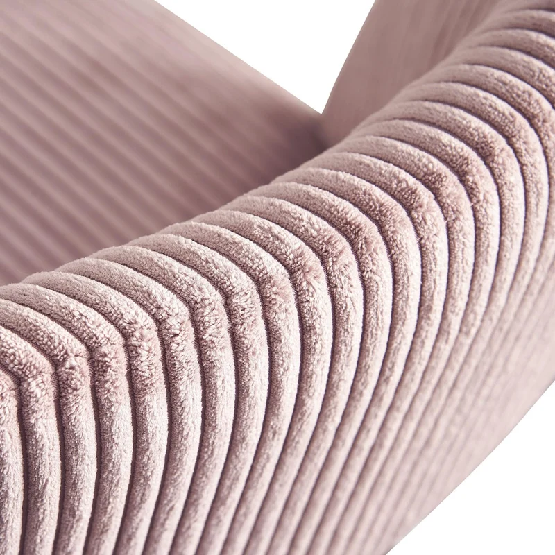 B&D Home Chaises de Salle à Manger Vicky Lot de 2, Chaise rembourrée en Velours côtelé pour Salle à Manger, Cuisine, Salon, Bureau, Coiffeuse, Design scandinave Rustique, Cordon Rose, 11126-ROSA-2
