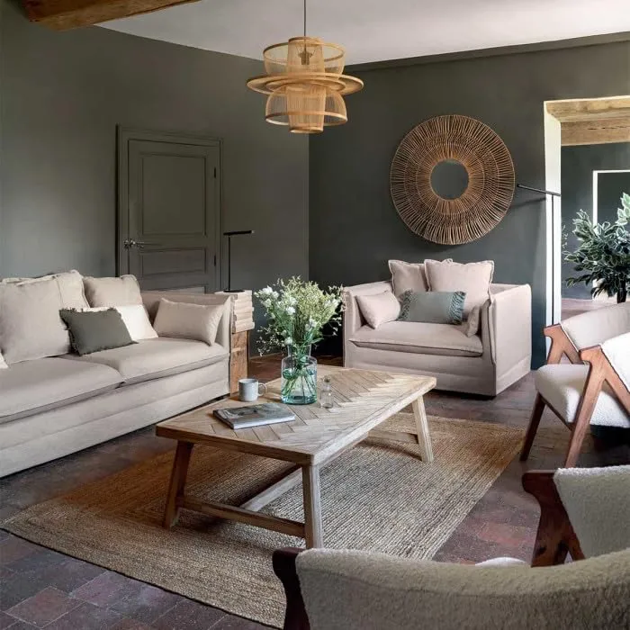 Atmosphera Créateur d'intérieur - Canapé Lin 3 Places Odilon 210cm Beige