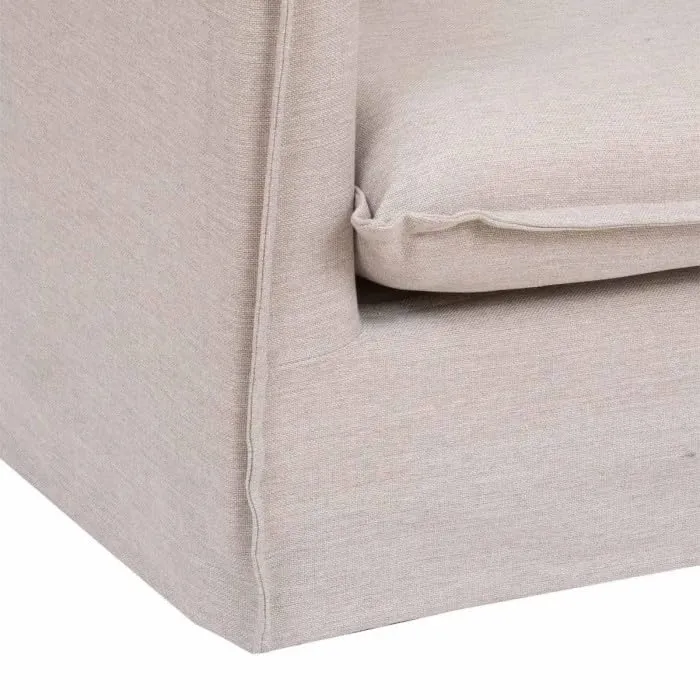 Paris Prix Atmosphera Créateur d'intérieur - Fauteuil XL Odilon 117cm Beige Lin