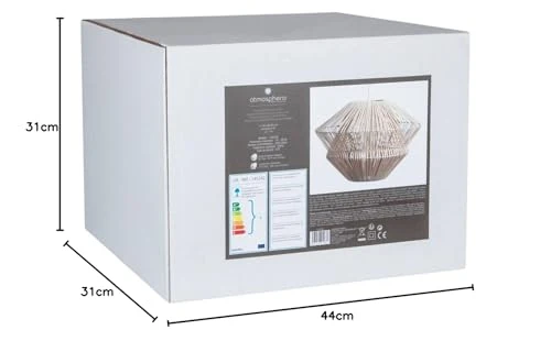 Grande suspension lustre en ROTIN - Diamètre 45 cm - Coloris : BOIS Naturel
