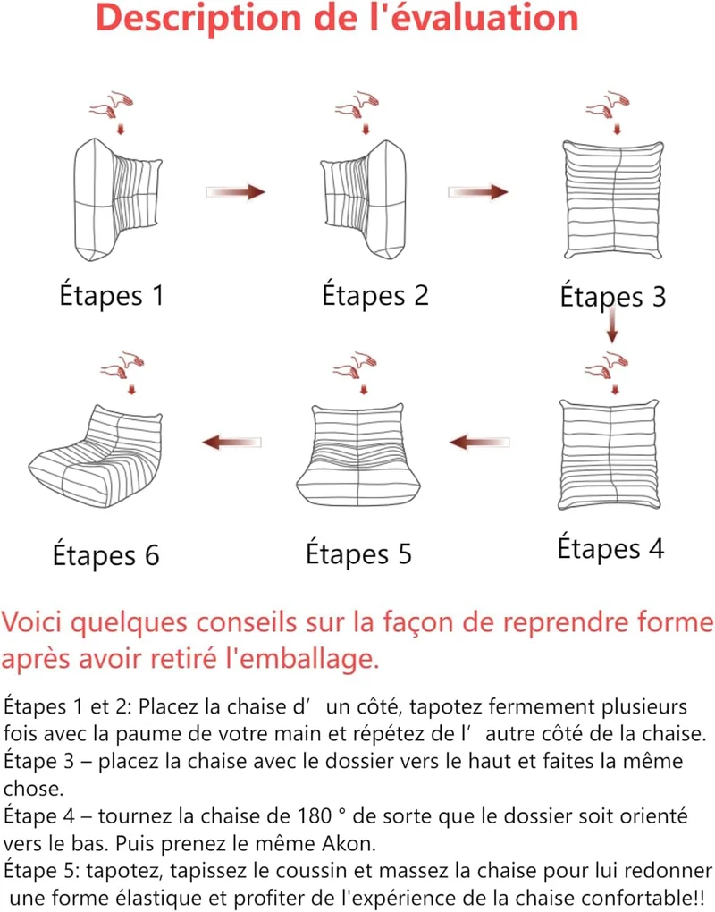 Générique Moderne Lazy Canapé Individuel Canapé de Sol,Pouf Poire en éponge,Chaise de Sol avec Dossier,Fauteuil de Lecture Confortable,Chaise Longue XXL,Fauteuils Relax Chaise,mobilier de Salo