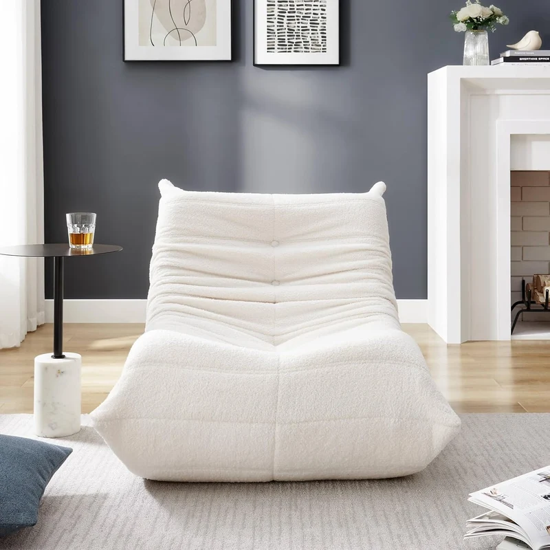 Générique Moderne Lazy Canapé Individuel Canapé de Sol,Pouf Poire en éponge,Chaise de Sol avec Dossier,Fauteuil de Lecture Confortable,Chaise Longue XXL,Fauteuils Relax Chaise,mobilier de Salo