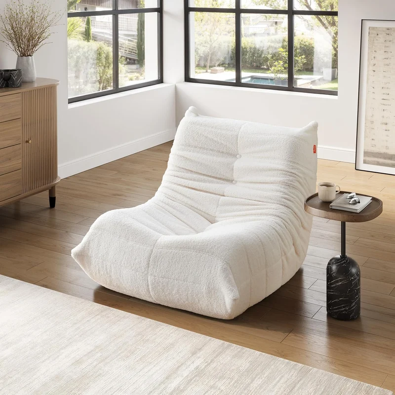 Générique Moderne Lazy Canapé Individuel Canapé de Sol,Pouf Poire en éponge,Chaise de Sol avec Dossier,Fauteuil de Lecture Confortable,Chaise Longue XXL,Fauteuils Relax Chaise,mobilier de Salo