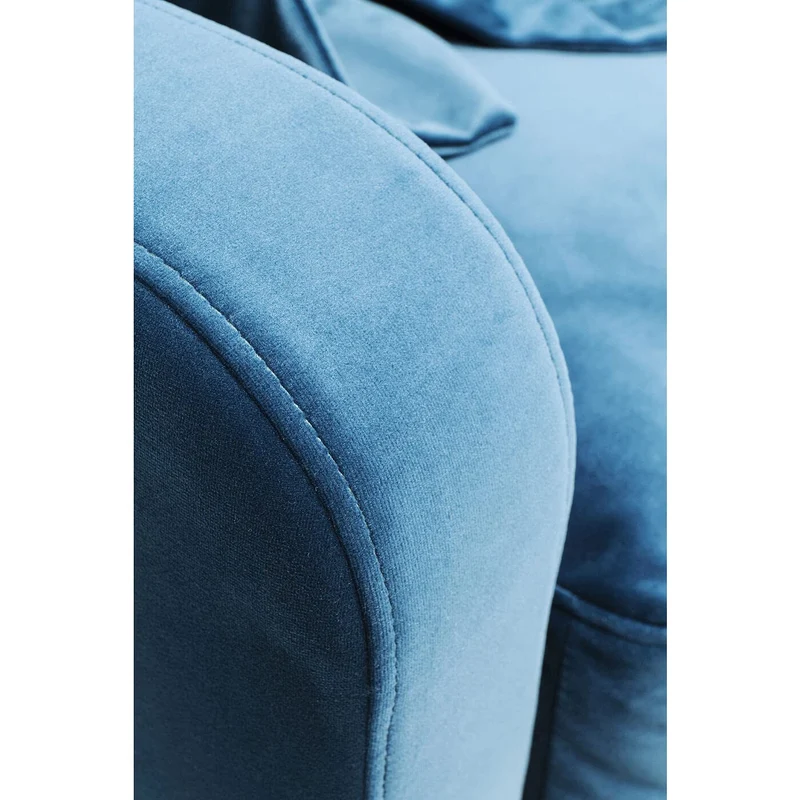 Kare Design Canapé Lullaby XL Velours Bleu pétrole