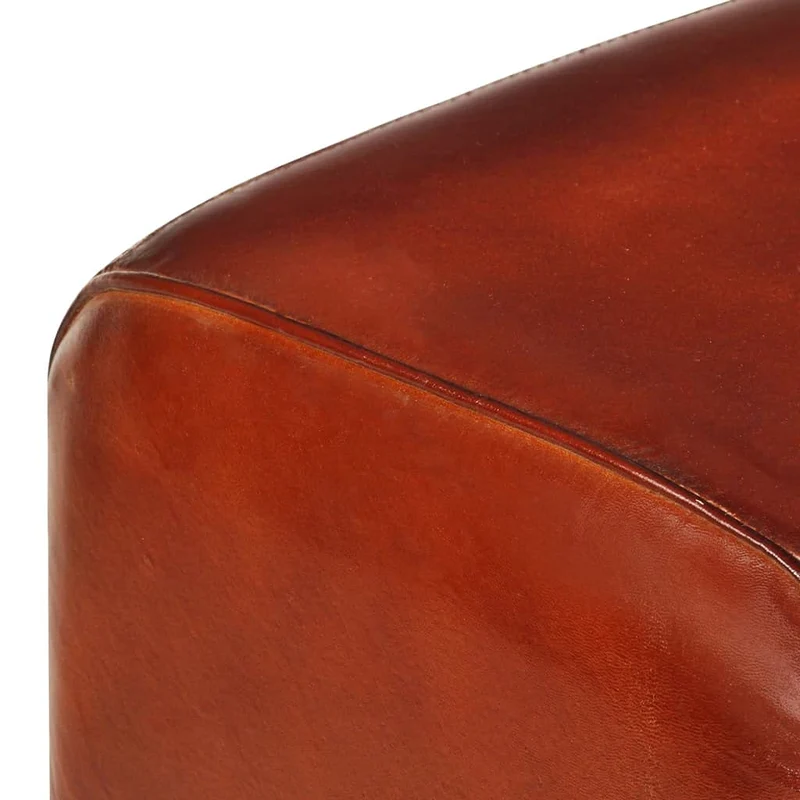 SKM Banc Saut de Cheval 160 cm Marron Cuir Véritable et manguier-607