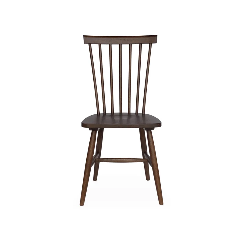 sweeek - Lot de 4 chaises Noyer à barreaux en Bois d'hévéa. Romie. L 50.8 x P 44.2 x H 90cm.