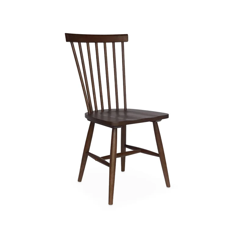 sweeek - Lot de 4 chaises Noyer à barreaux en Bois d'hévéa. Romie. L 50.8 x P 44.2 x H 90cm.