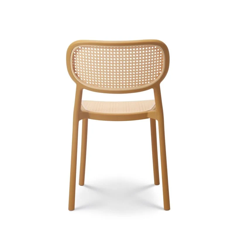 Kosmi Chaise de Salle à Manger Moutarde Style Vintage