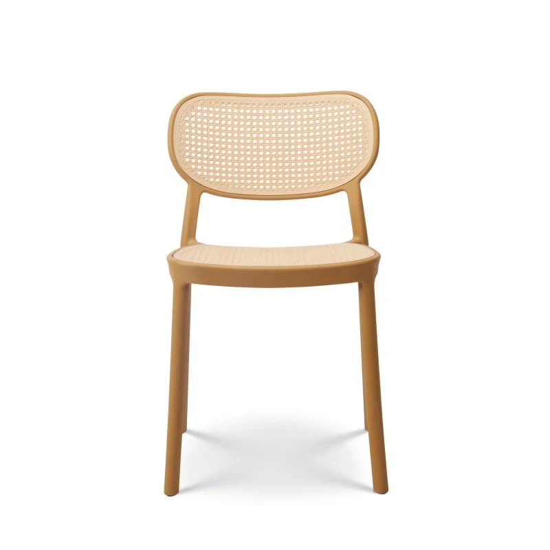 Kosmi Chaise de Salle à Manger Moutarde Style Vintage