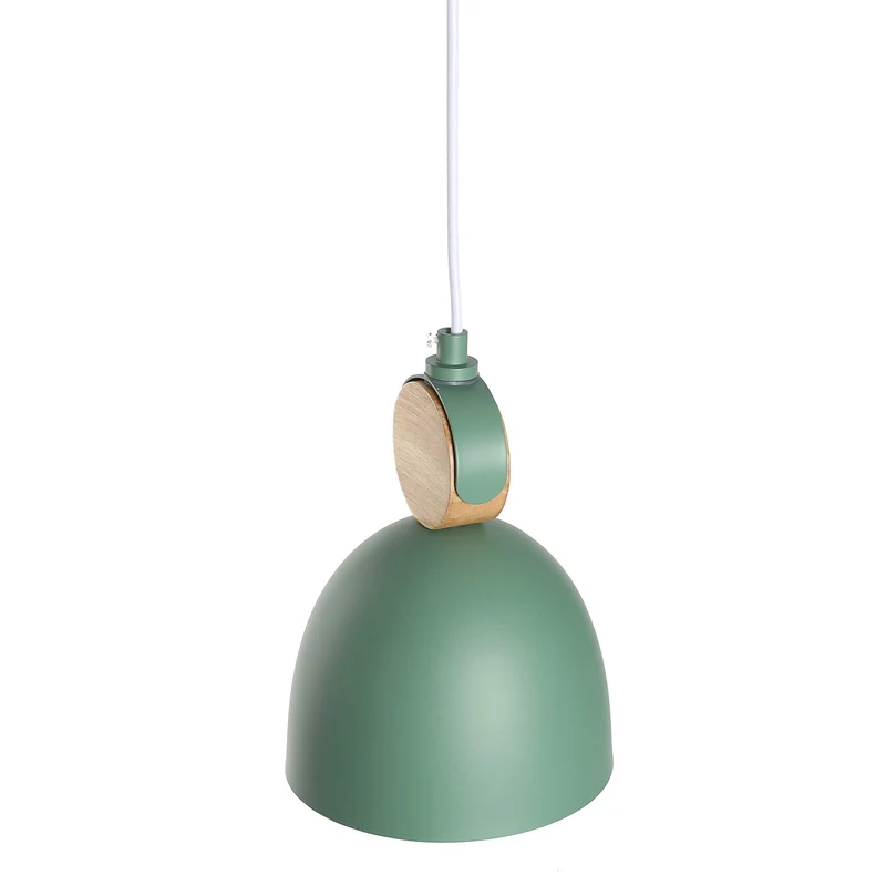 Chrasy E27 Moderne Metal Suspensions Luminaire Sphérique Plafonnier Lustre Industriel en Métal Plafonnier Lustre Plafonnier Lampe LED (Vert)