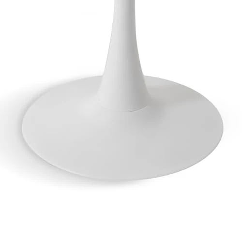 Milton & Oldbrook Table Basse Ø 80 cm Prague Look Marbre Blanc
