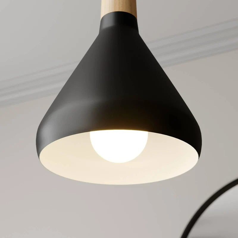Lindby Suspension Arina à intensité variable (Moderne) en Noir Métal e. a. pour Salon & Salle manger (à 5 lampes, E14), Luminaire, Lampe Plafond, Luminaire Plafonnier, Suspendue